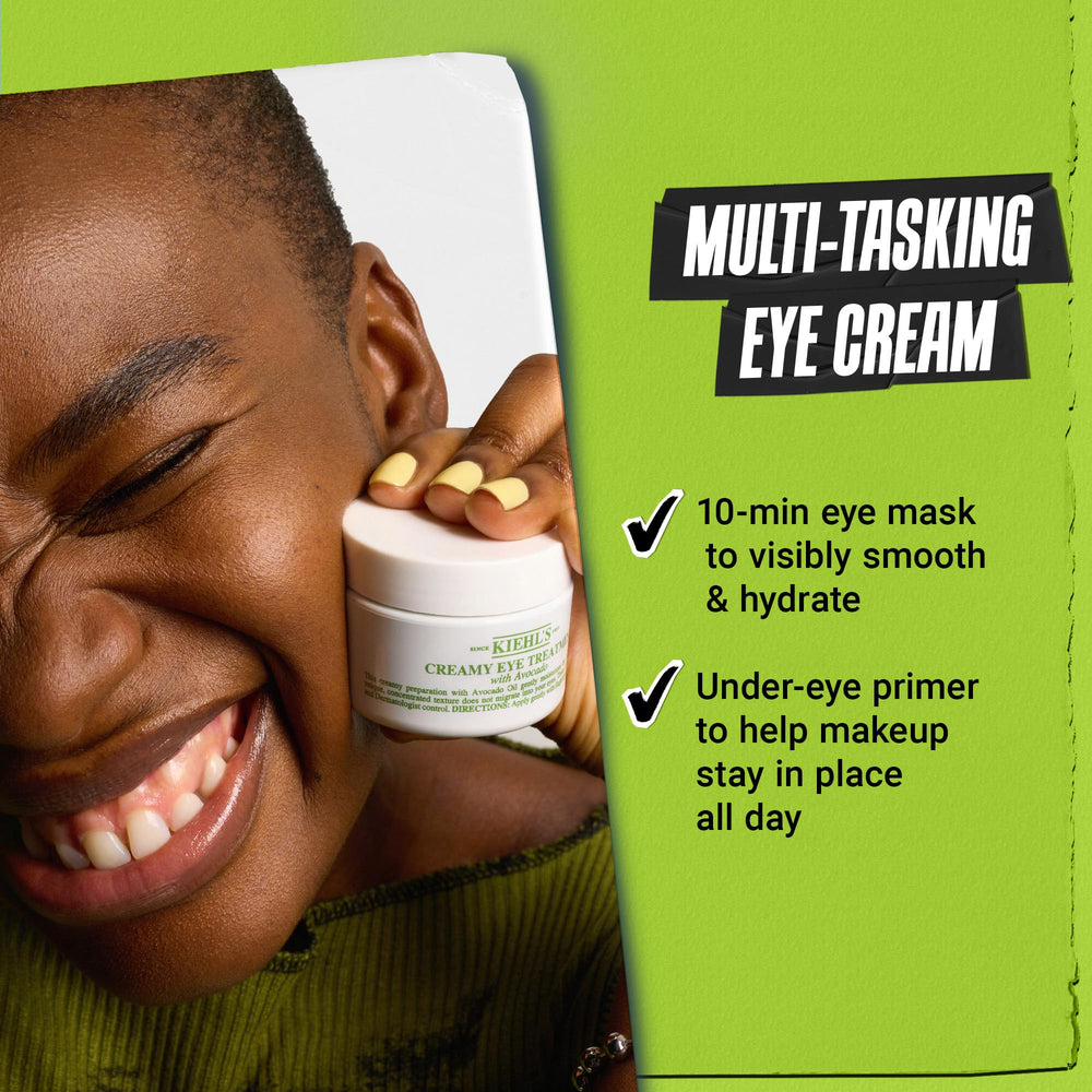 Application douce de Kiehl's Avocado Eye Treatment autour des yeux