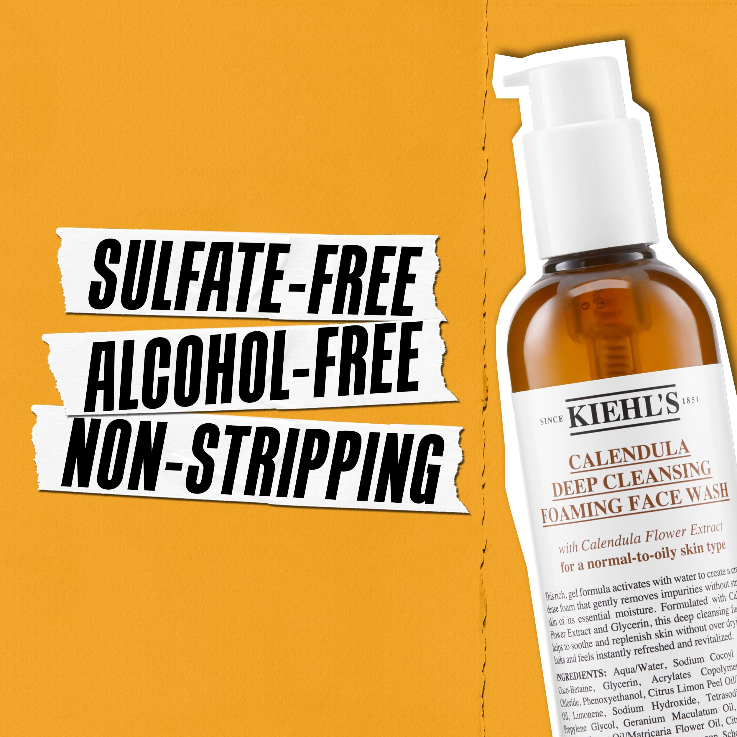 Kiehl's Calendula: texture crème légère qui laisse la peau souple et hydratée.