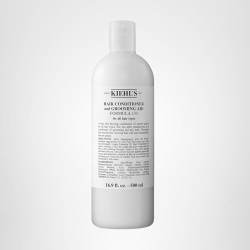 Kiehl's Conditionneur 133 – cheveux faciles à coiffer, utilisation sur cheveux humides ou secs.