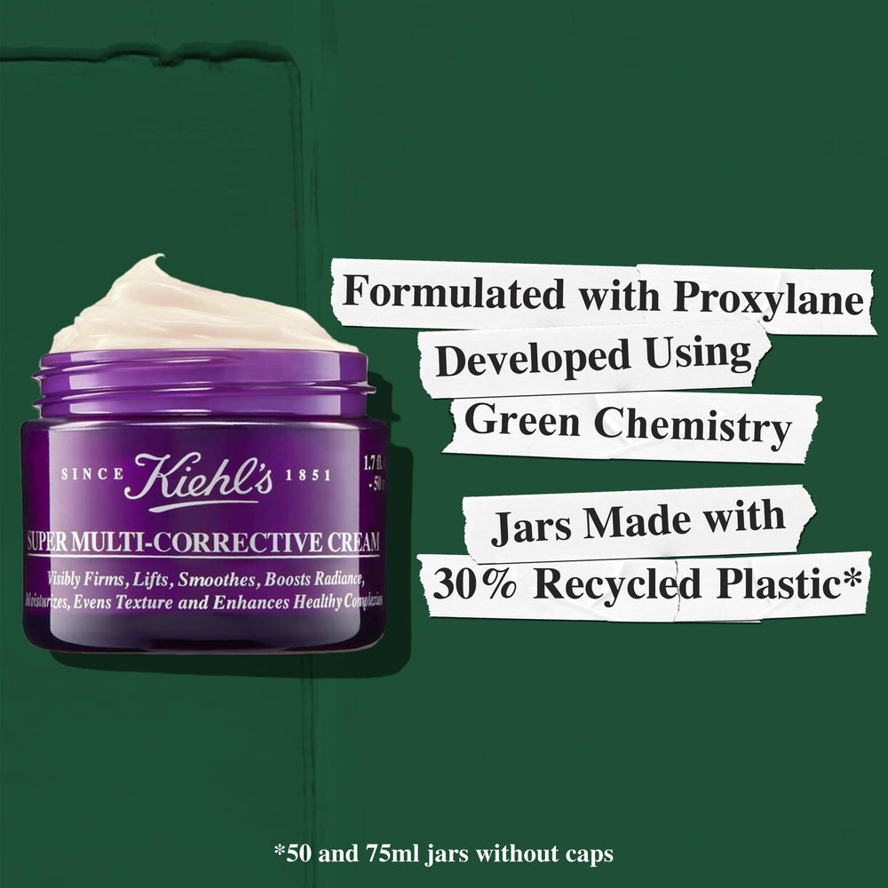 Routine quotidienne simple avec Kiehl's Crème Correctrice Multiple pour une peau douce.