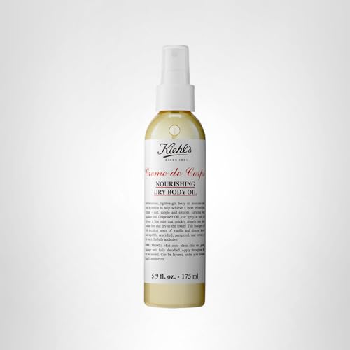 Kiehl's Crème de Corps Huile Sèche – Peau nourrie grâce au squalane et huile de raisin.