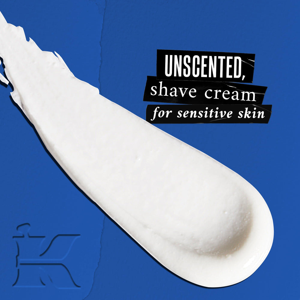 Application sans eau de la crème rasage Blue Eagle pour rasage doux et efficace.