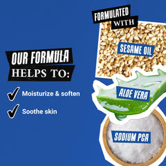 Texture riche de la crème Blue Eagle éclaire et protège la peau.