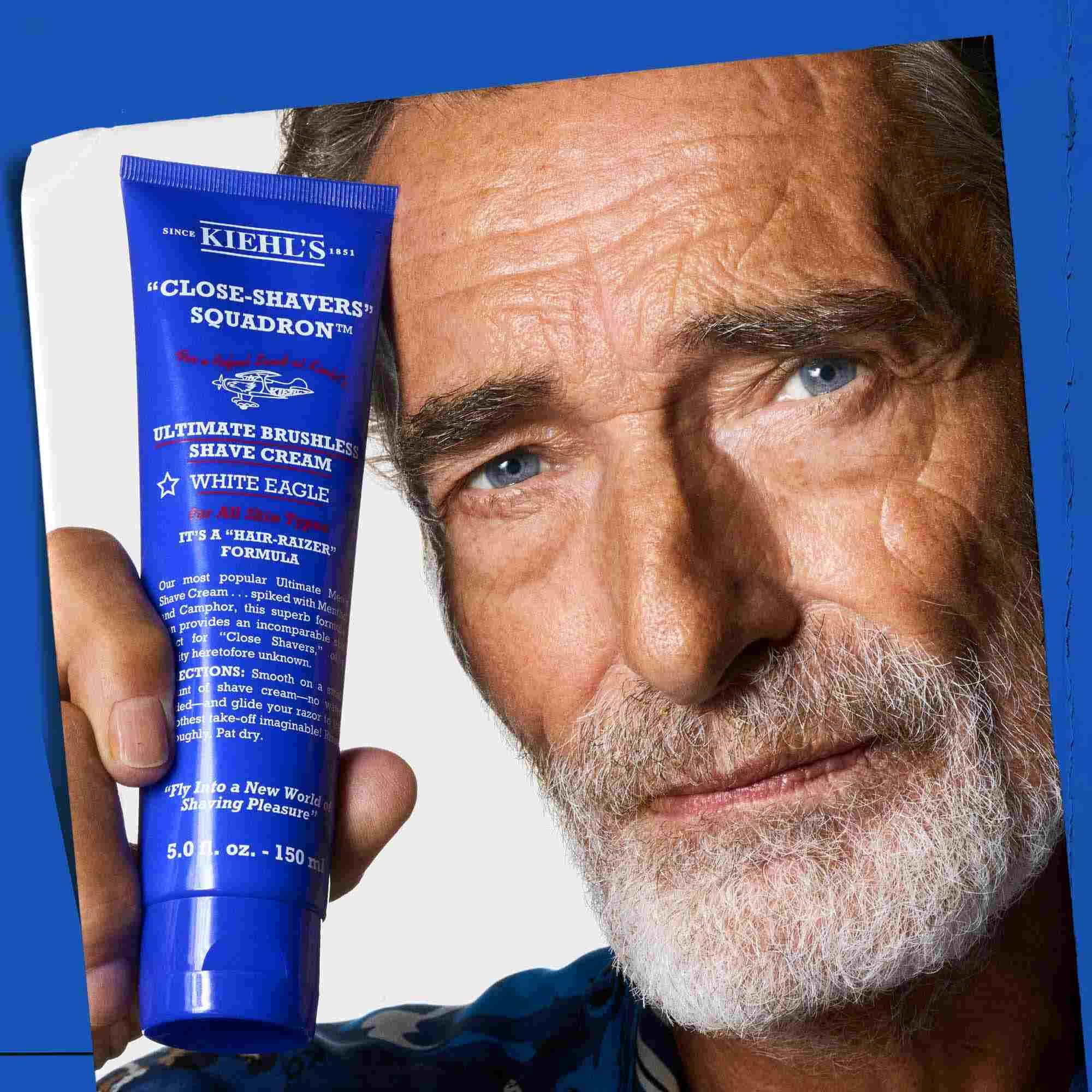 Emballage blanc élégant de la crème de rasage Kiehl's