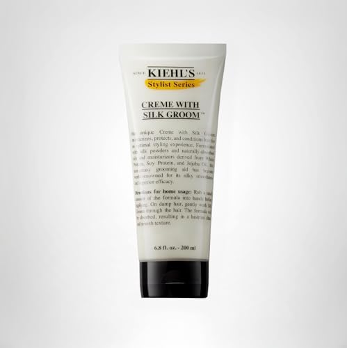 Kiehl's Crème Silk Groom – Ingrédients phyto-peptides et huile de jojoba nourrissent les cheveux.
