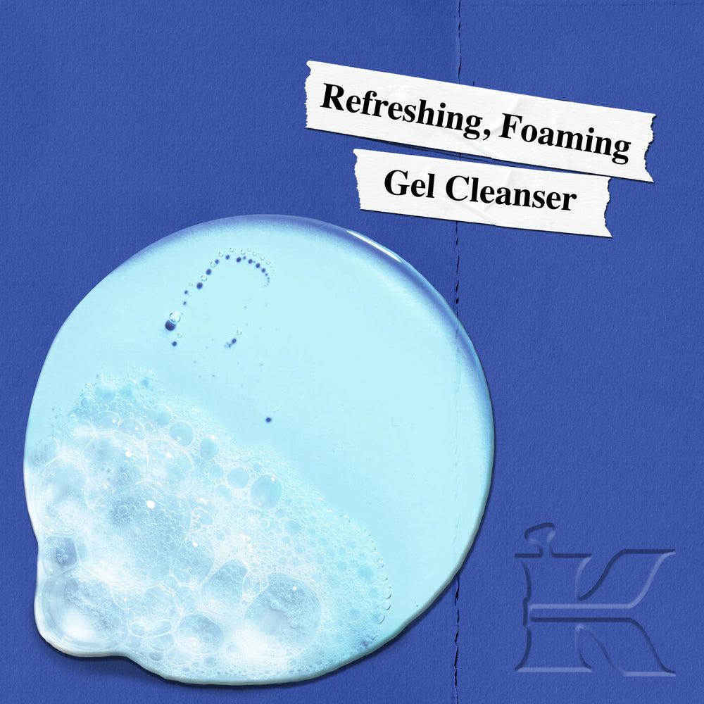 Kiehl's Facial Fuel: texture gel-mousse pour un nettoyage rafraîchissant.