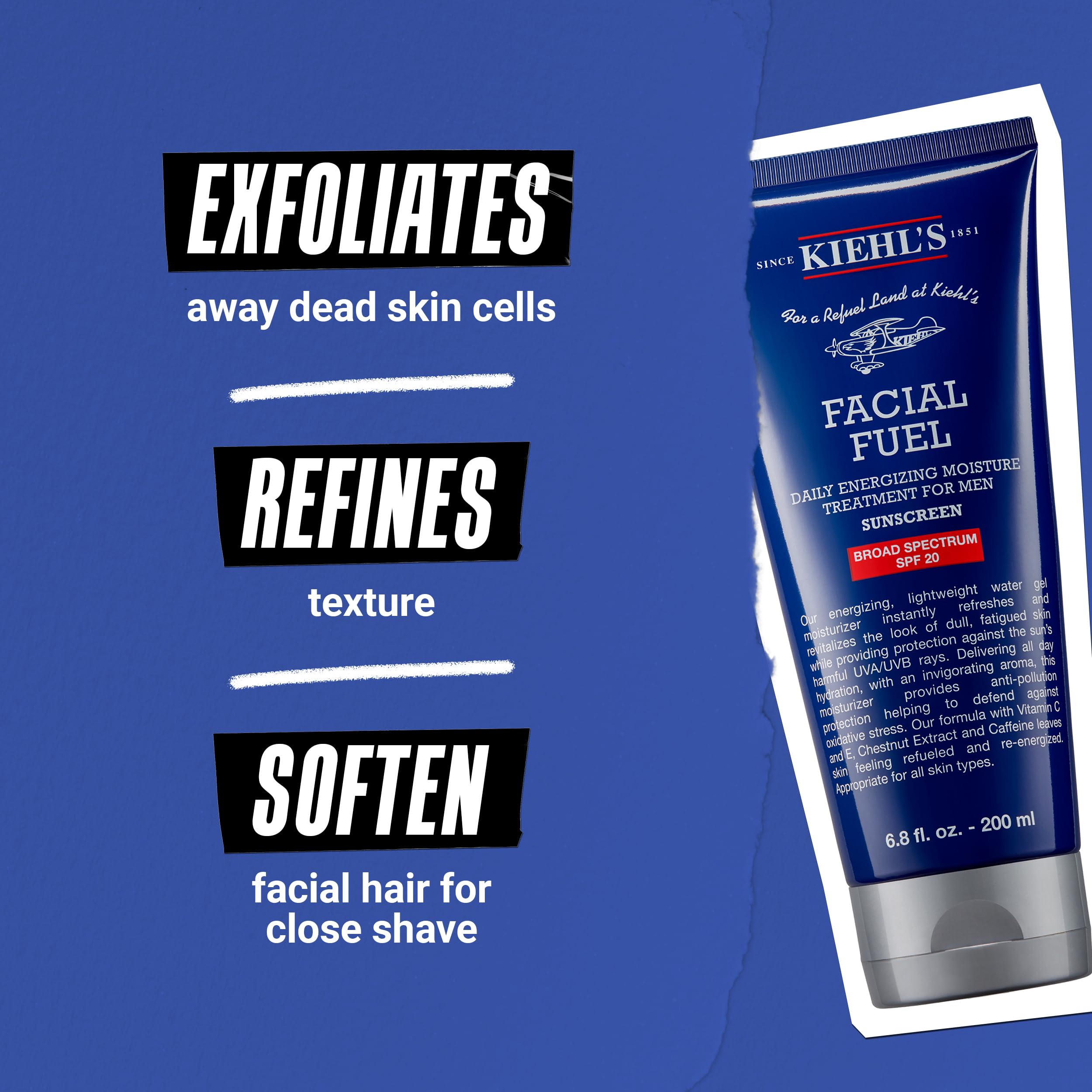Kiehl's Facial Fuel texture non gras s'absorbe rapidement.