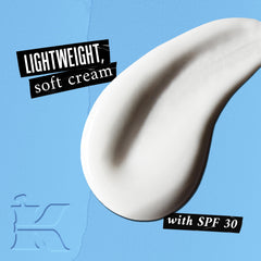 Kiehl's Hydratant Visage SPF30 — texture légère visible sur le flacon.