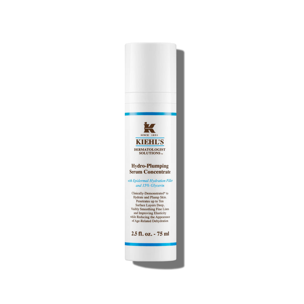 Kiehl's Hydro-Plumping Serum en flacon 75 ml pour hydratation durable.