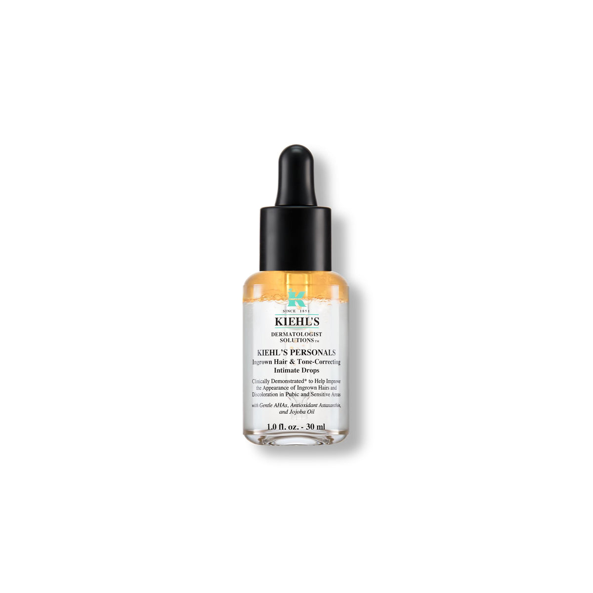 Kiehl's Ingrown Hair Drops, bouteille prête à l'emploi et séchage rapide.