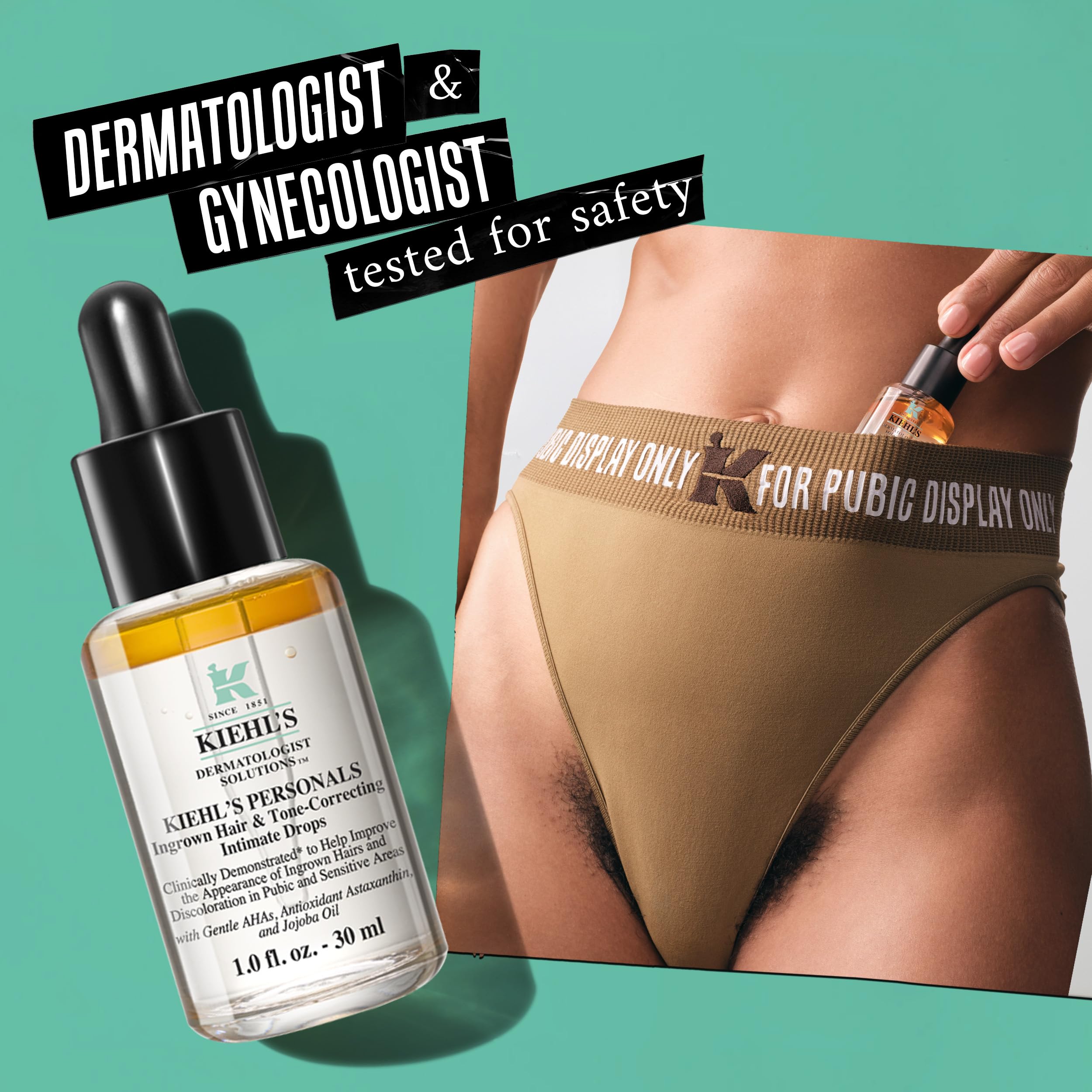 Kiehl's Ingrown Hair Drops – sechage rapide et ne tache pas les vêtements.