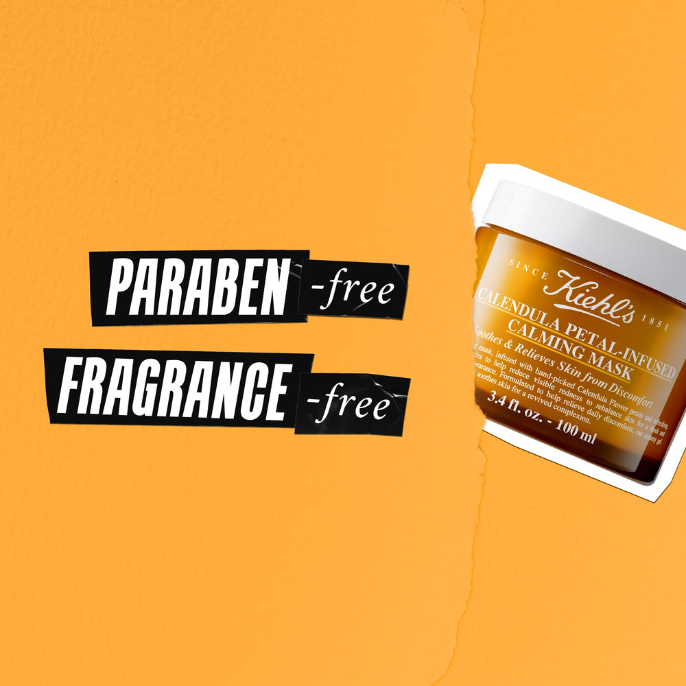 Kiehl's masque calendula, utilisation rapide en 15 minutes pour une routine efficace.