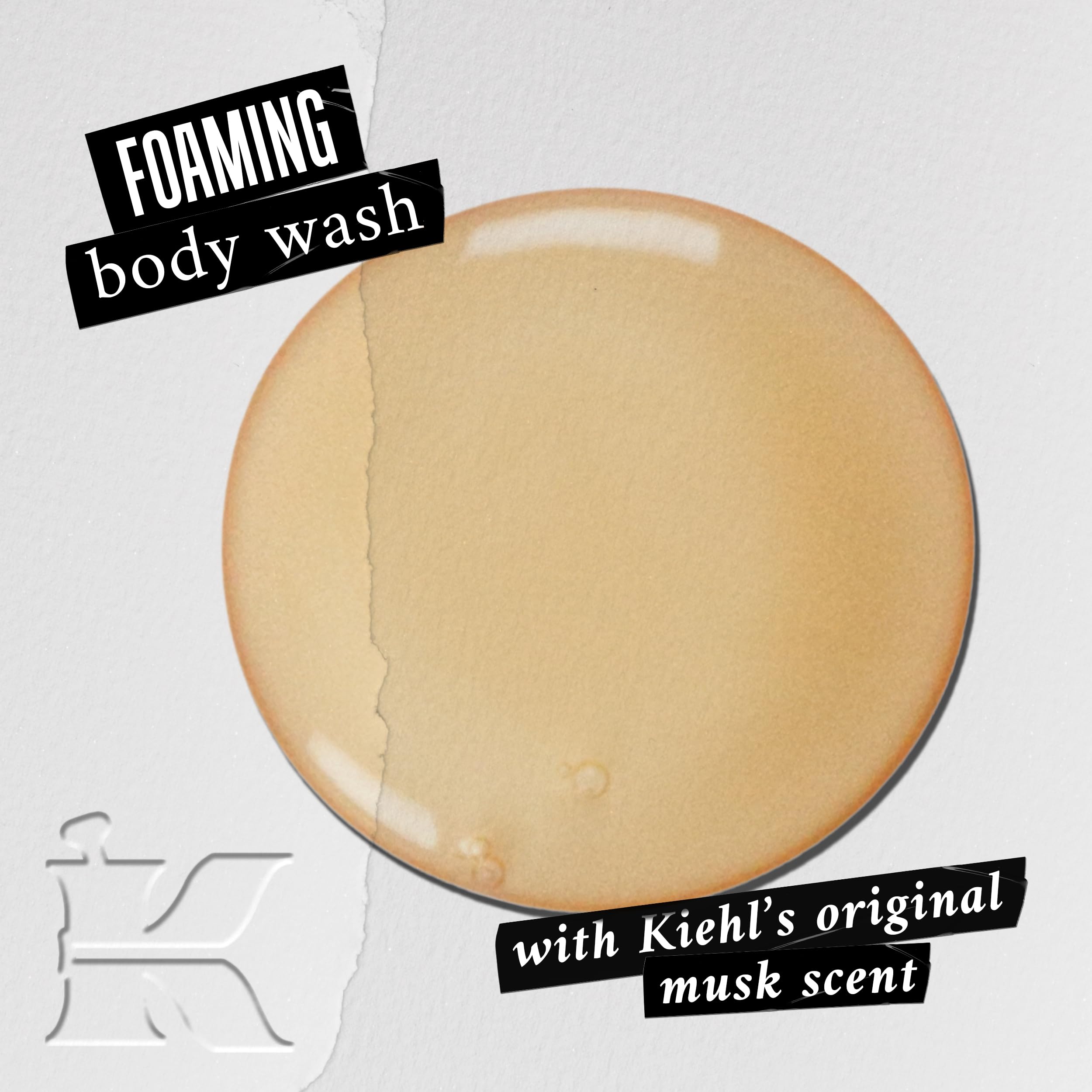 Kiehl's Original Musk – gel qui se transforme en mousse pour nettoyer.