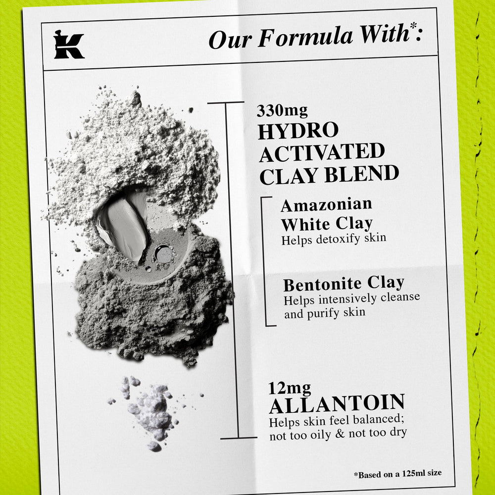 Kiehl's Rare Earth Masque: application facile pour peau clarifiée après nettoyage.