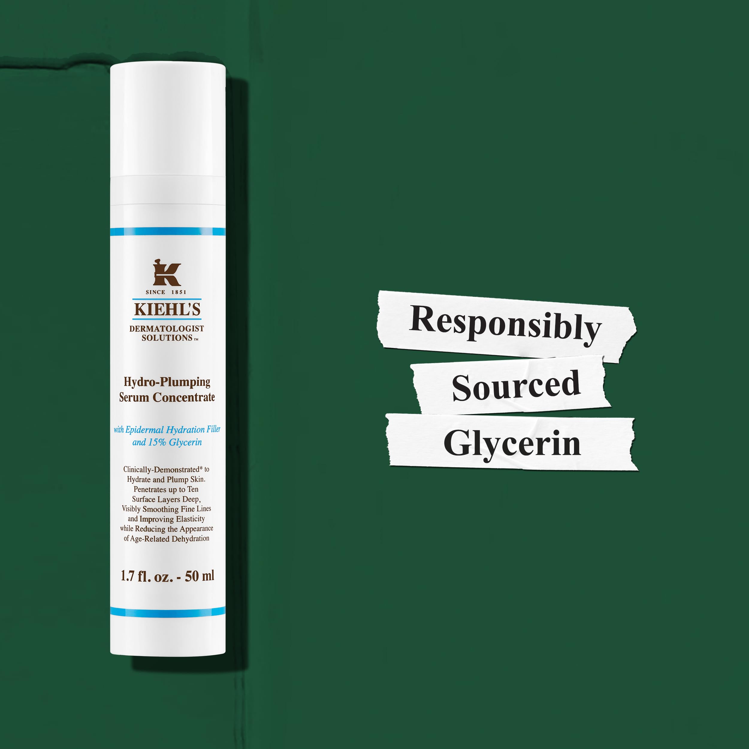 Kiehl's serum testé ophtalmologiquement et dermatologiquement sécurité.