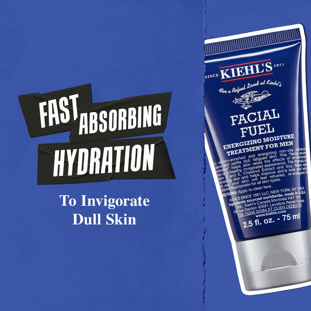 Kiehl's Soin Visage Homme: application par massage circulaire sur le visage.