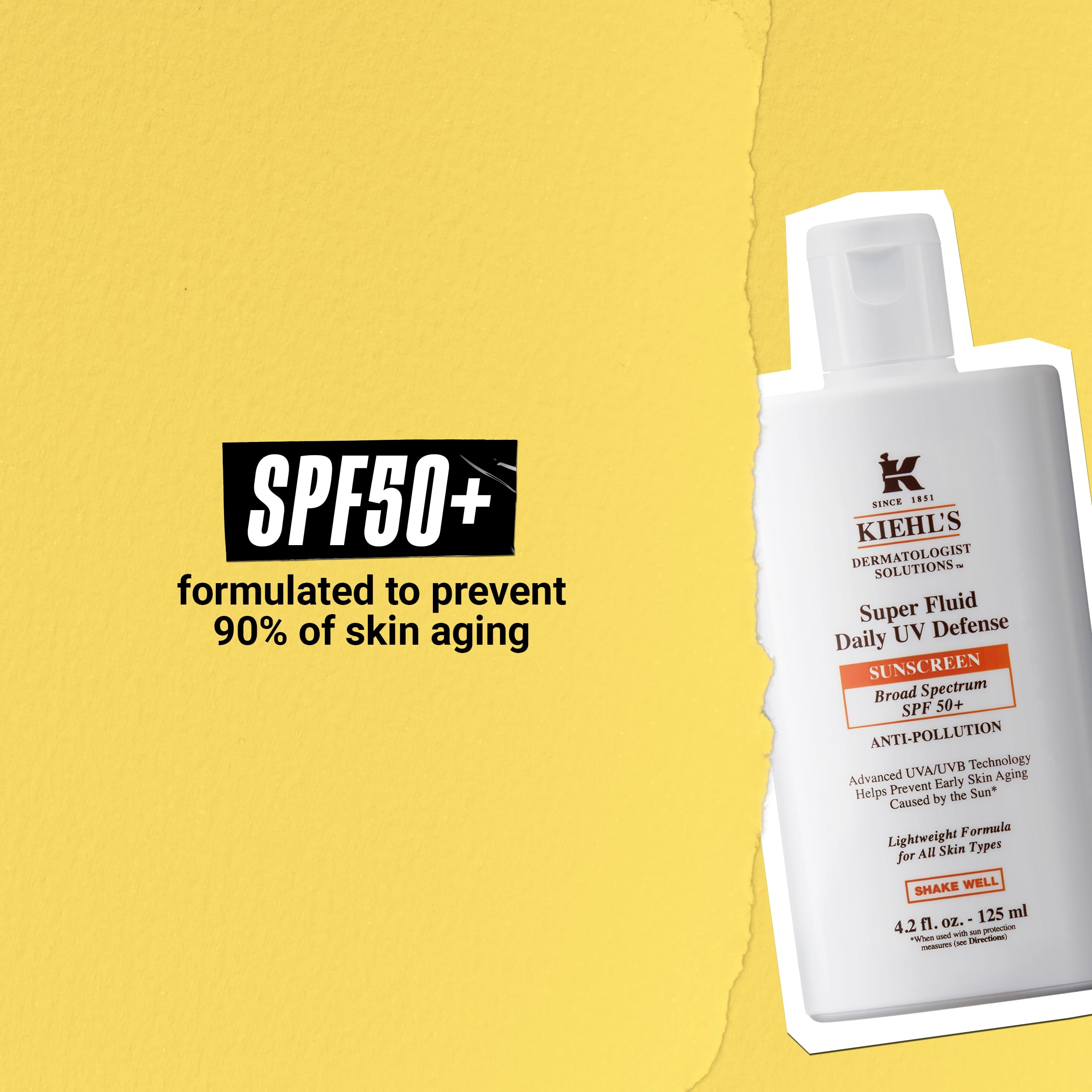 Kiehl's Super Fluid UV Defense: sans parabènes et formulé pour tous les types de peau.