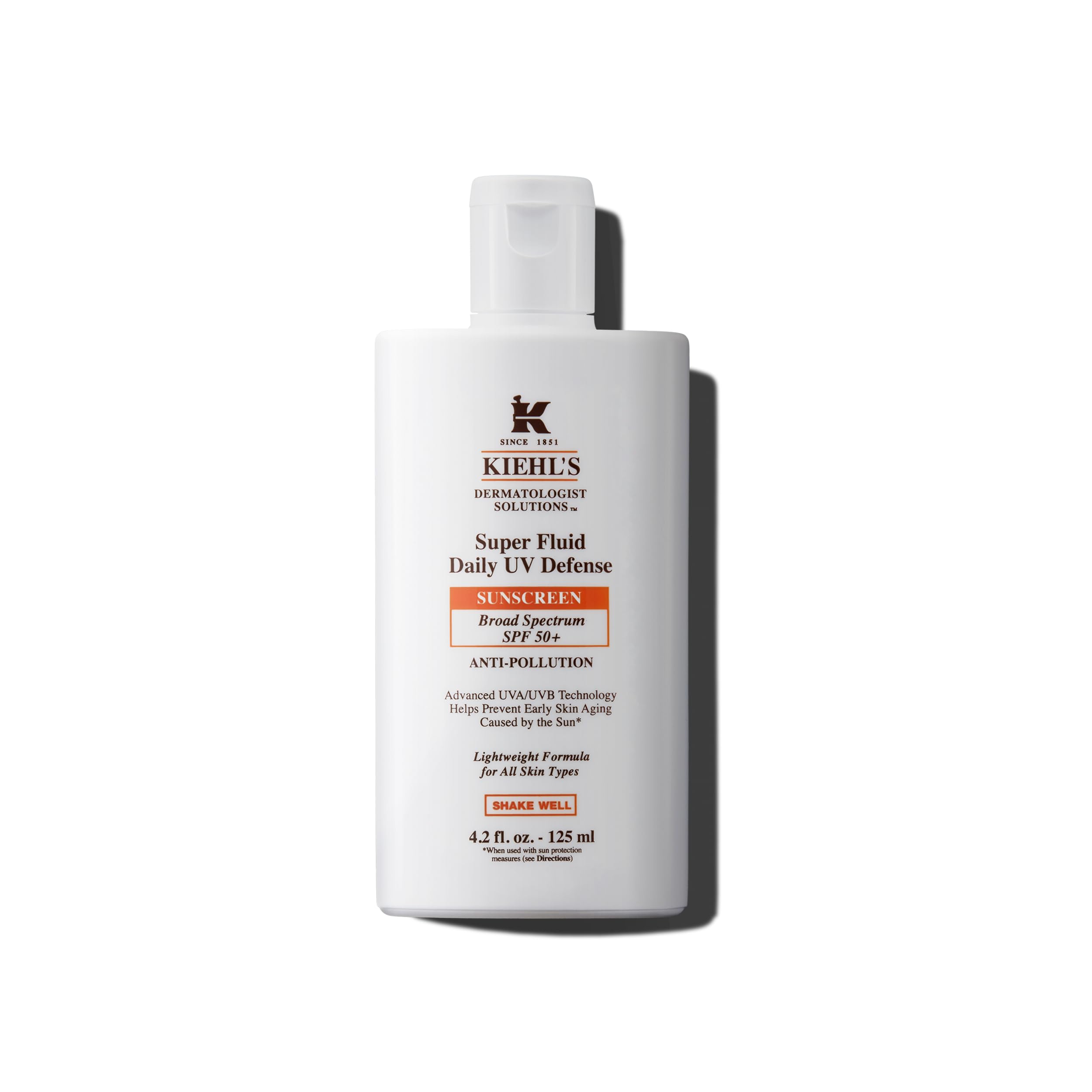 Kiehl's Super Fluid UV Defense – bouteille légère protégeant la peau avec fini naturel