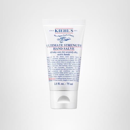 Kiehl's Ultimate Strength Hand Salve – sans parabènes, soin robuste pour mains exposées.