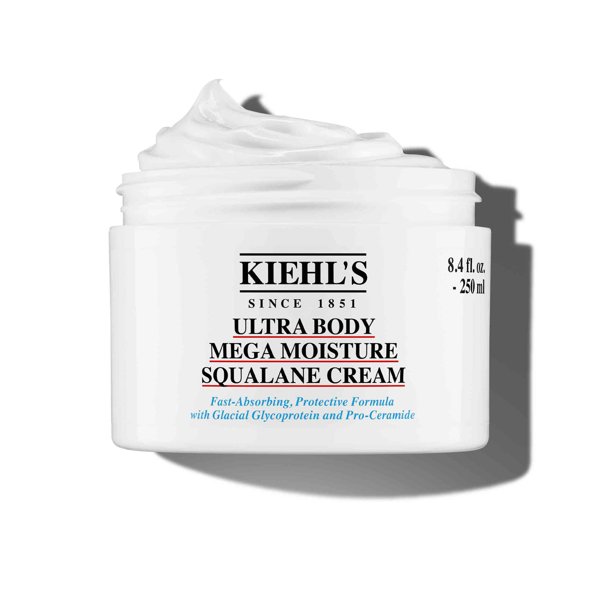 Kiehl's Ultra Body Barrier Repair Cream en flacon, démontrant une hydratation efficace pour peau sensible