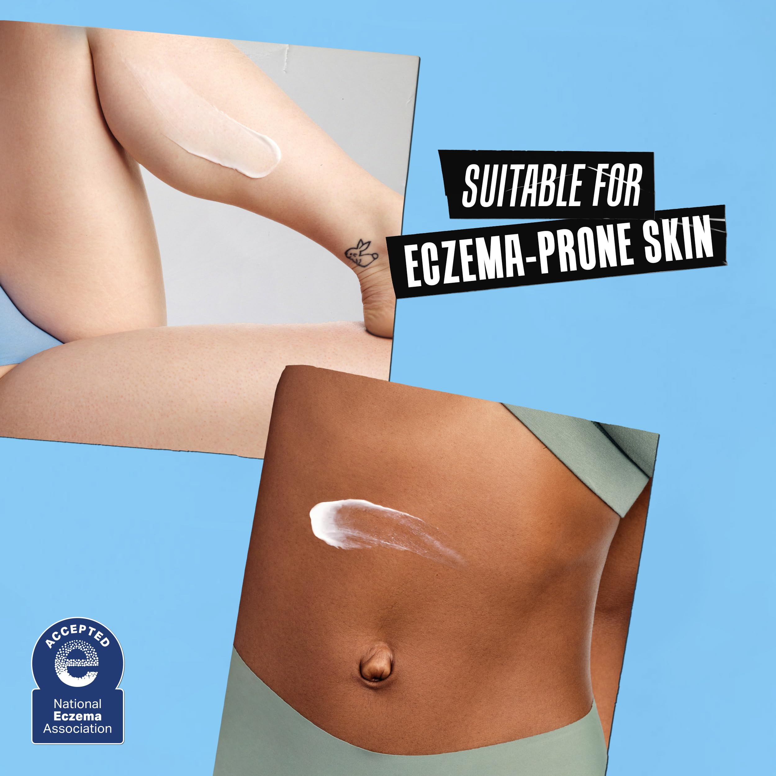 Utilisation sur zones sensibles sujettes à l'eczéma