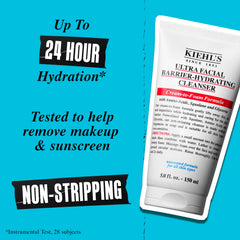 Kiehl's Ultra Facial Barrier-Hydrating Cleanser – mousse légère qui apaise après lavage.
