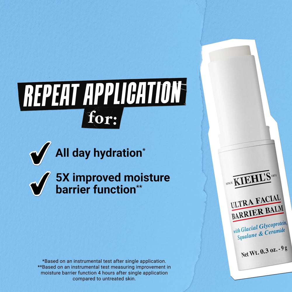 Kiehl's Baume Barrière Ultra Facial – idéal sous le maquillage, utilisation légère et efficace.