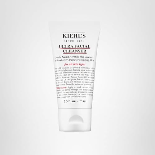 Kiehl's Ultra Facial Cleanser : format pratique de 75 ml idéal à domicile ou en voyage.