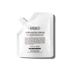 Kiehl's Ultra Facial Cream dans son pot ouvert, texture légère prête à hydrater la peau.
