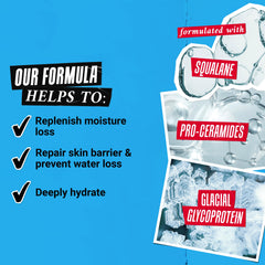 Quatre virgule cinq pour cent de squalane pour une hydratation continue.