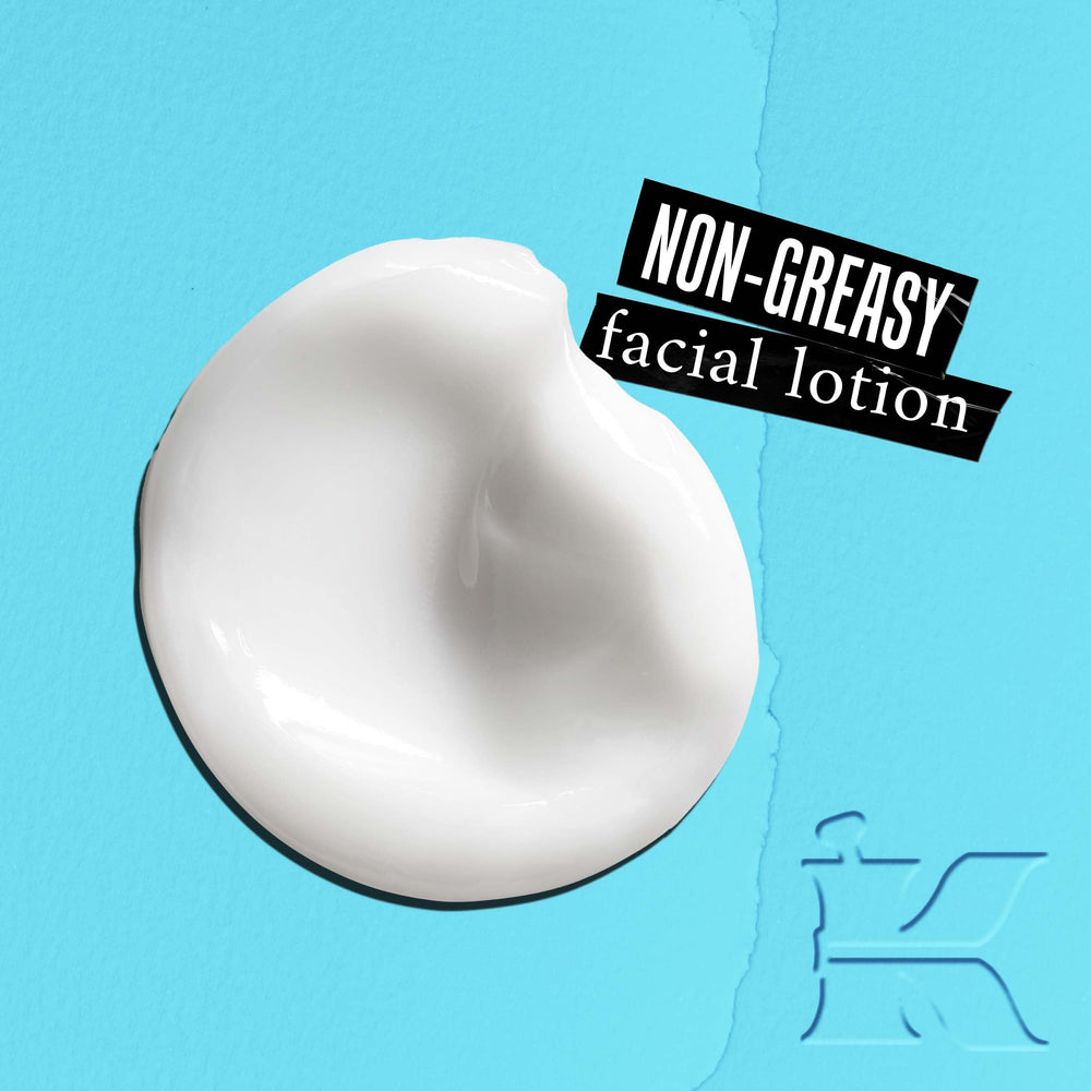 Kiehl's Ultra Facial Lotion sans huile — application sur le visage et contrôle du sébum.