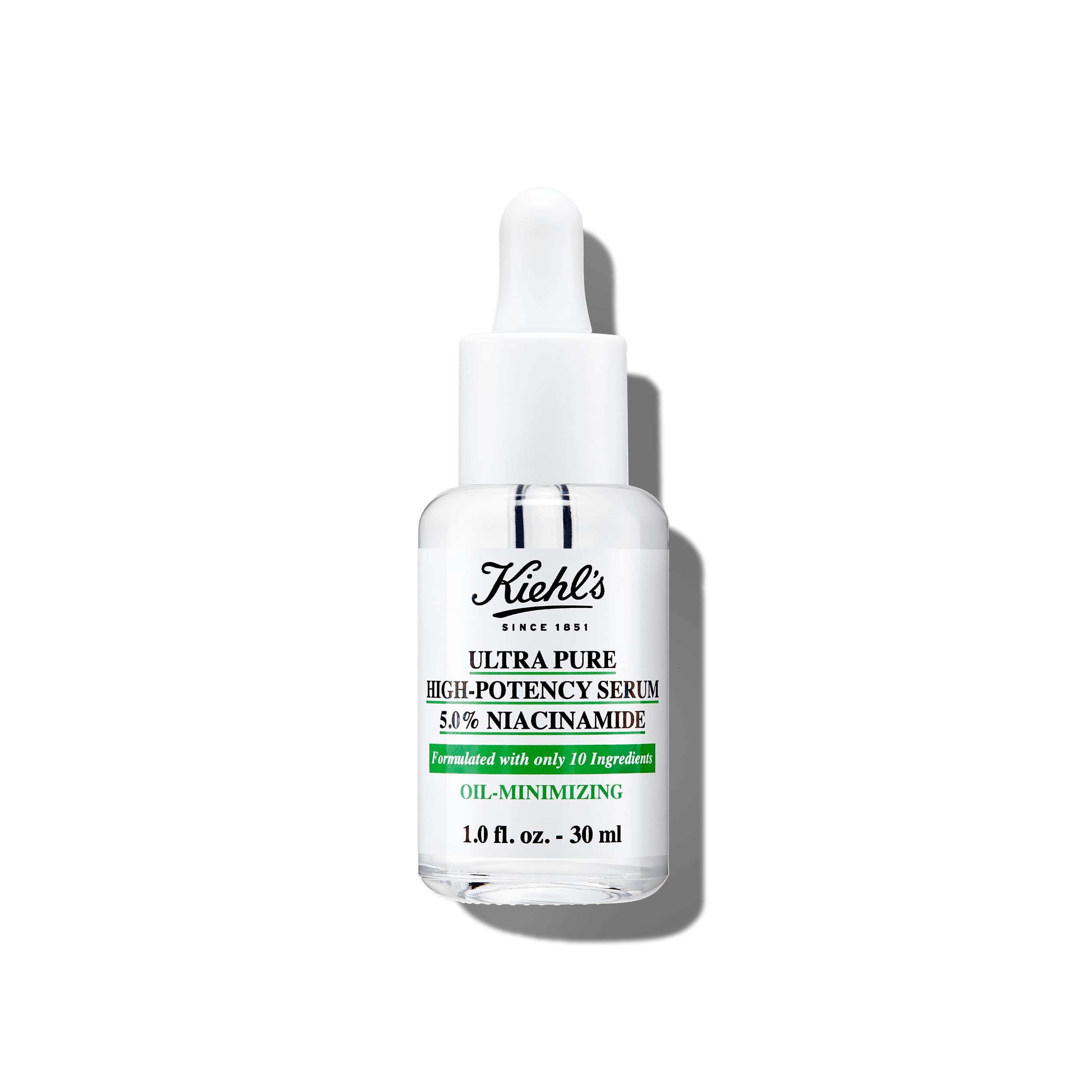 Flacon Kiehl's Ultra Pure Niacinamide, réduction de l'excès de brillance.