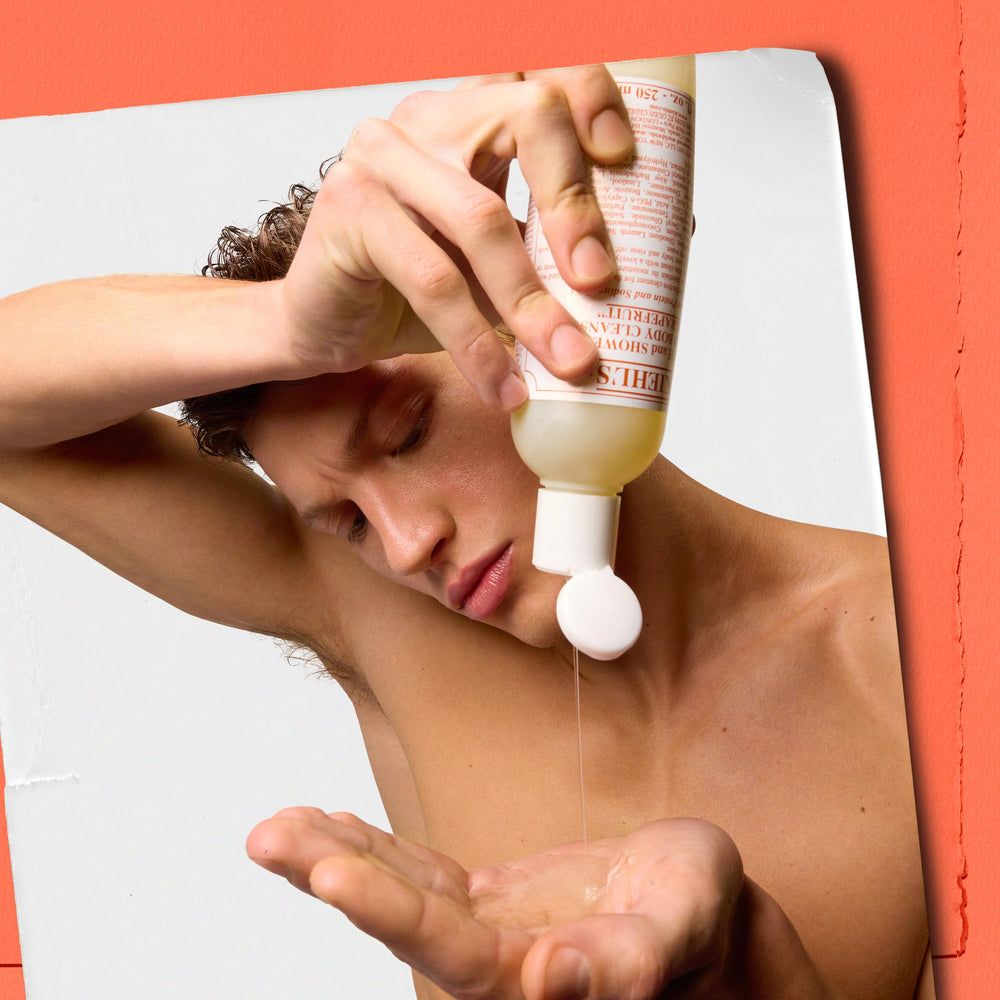 Kiehl's nettoyant corporel hydrate et conditionne la peau pendant la douche.