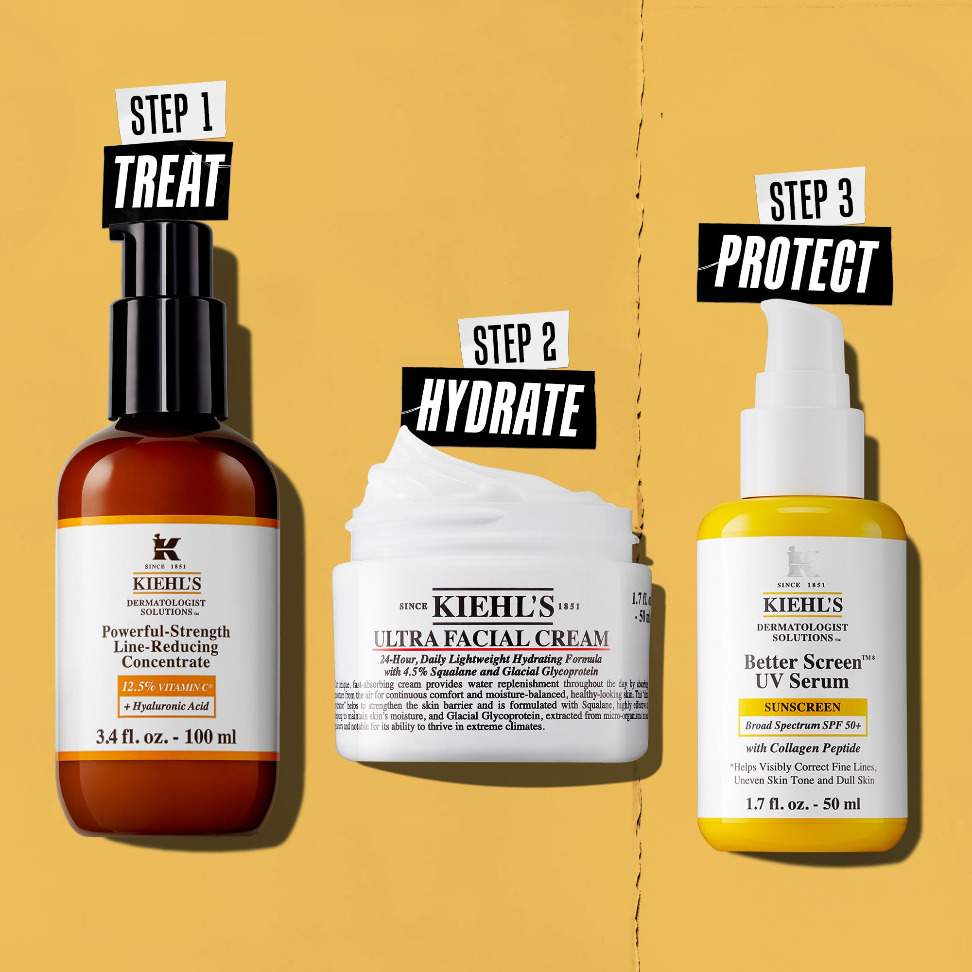 Lueur naturelle sur le visage après Kiehl's vitamine C.