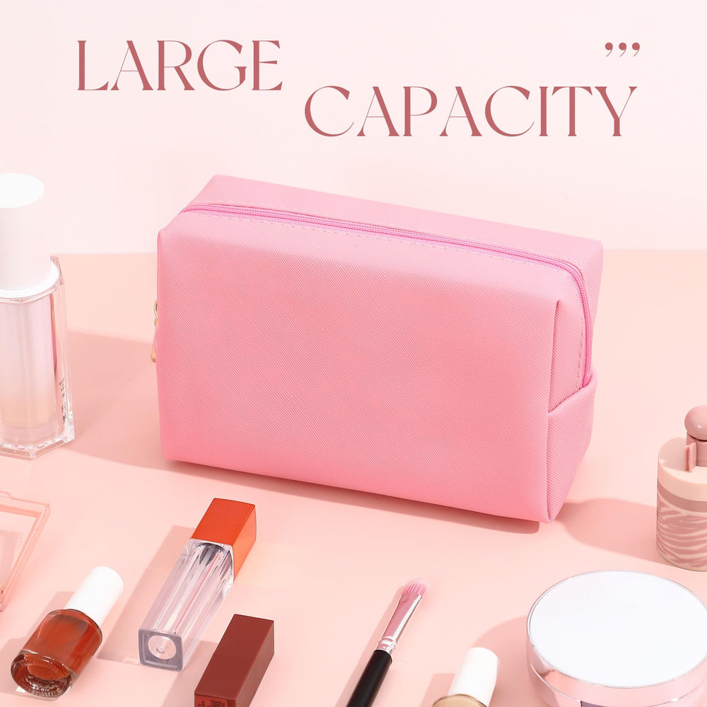 Organisateur de voyage Kigeli, pochette maquillage rose pour gagner du temps.