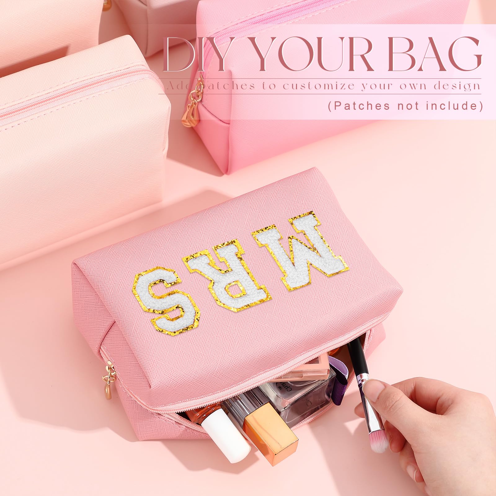 Pochette de toilette Kigeli en PU rose, parfait compagnon de voyage.