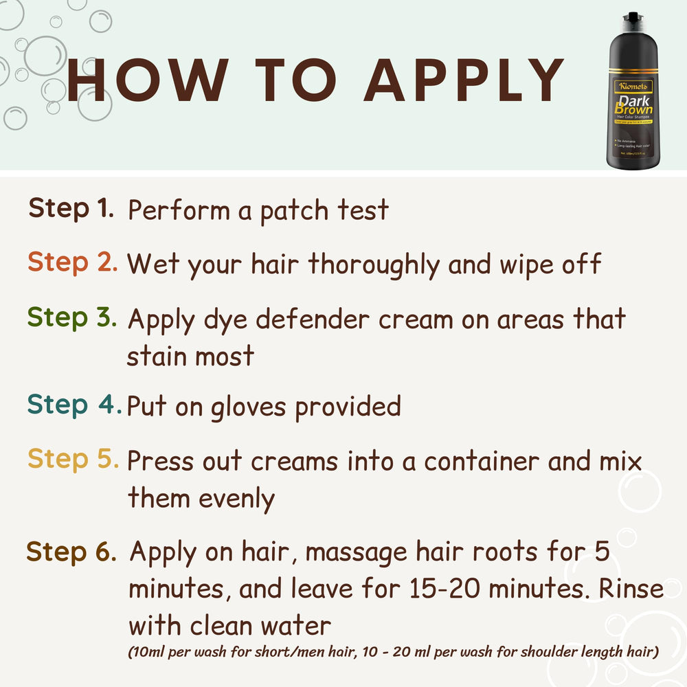 KILOMETS Dark Brown Color Shampoo scent lavender peppermint provides mild aroma during use.