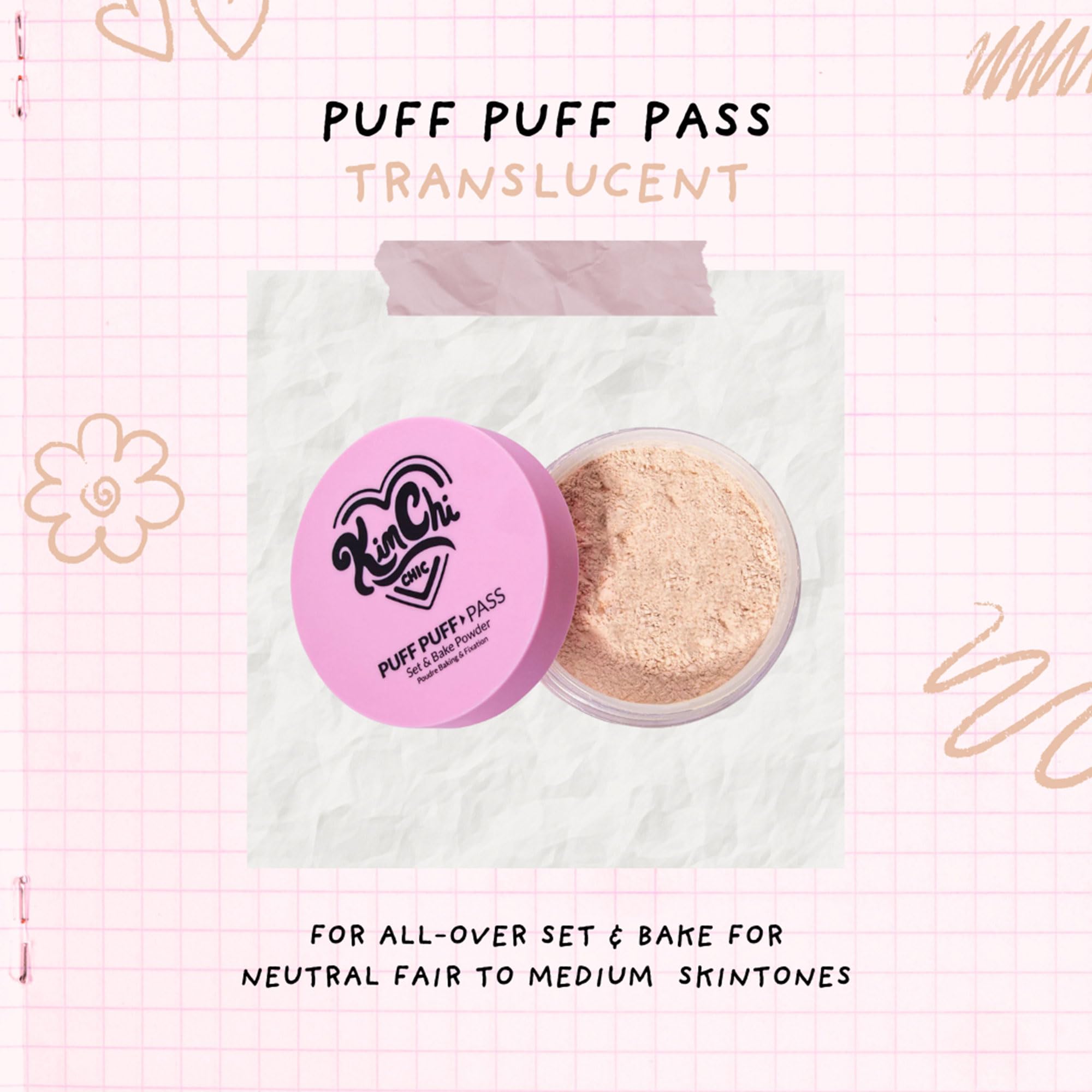 Application rapide Kimchi Chic : poudre translucide pour régler le teint en un instant.
