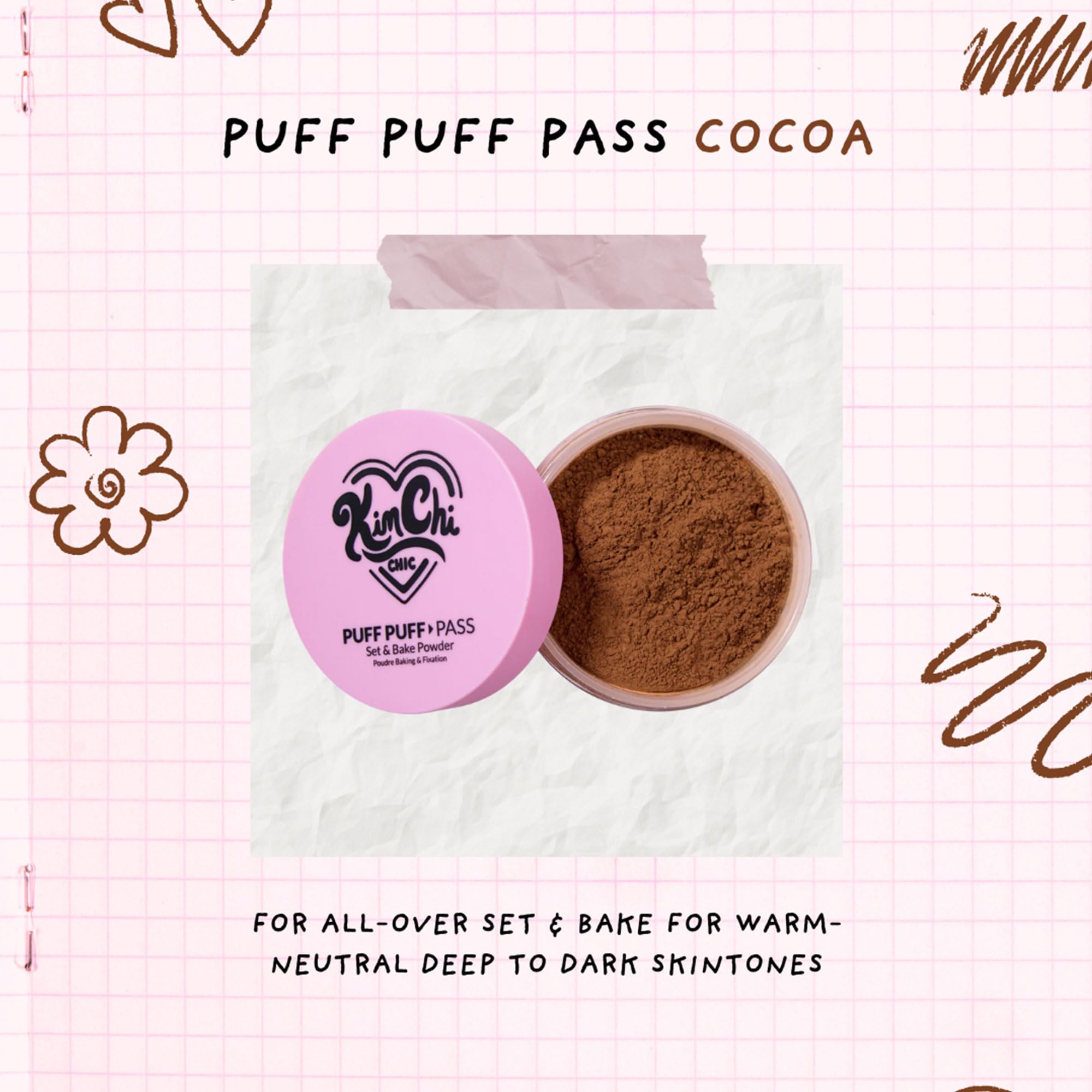 KimChiChic teinte Cocoa: échantillon sur peau pour voir la couleur chaude.
