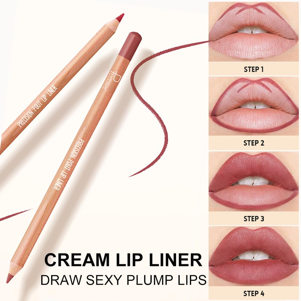 kimieye crayon contour lèvres, palette de 12 teintes pour différents looks.