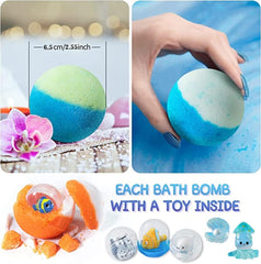 Boîte cadeau Kims Cosiart pour bombes de bain destinées aux enfants.