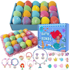 Bombe de bain sirène Kims Cosiart qui dégage des couleurs arc-en-ciel