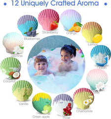 Kims Cosiart kids bath bombs deliver rich bubbles and vibrant colors.