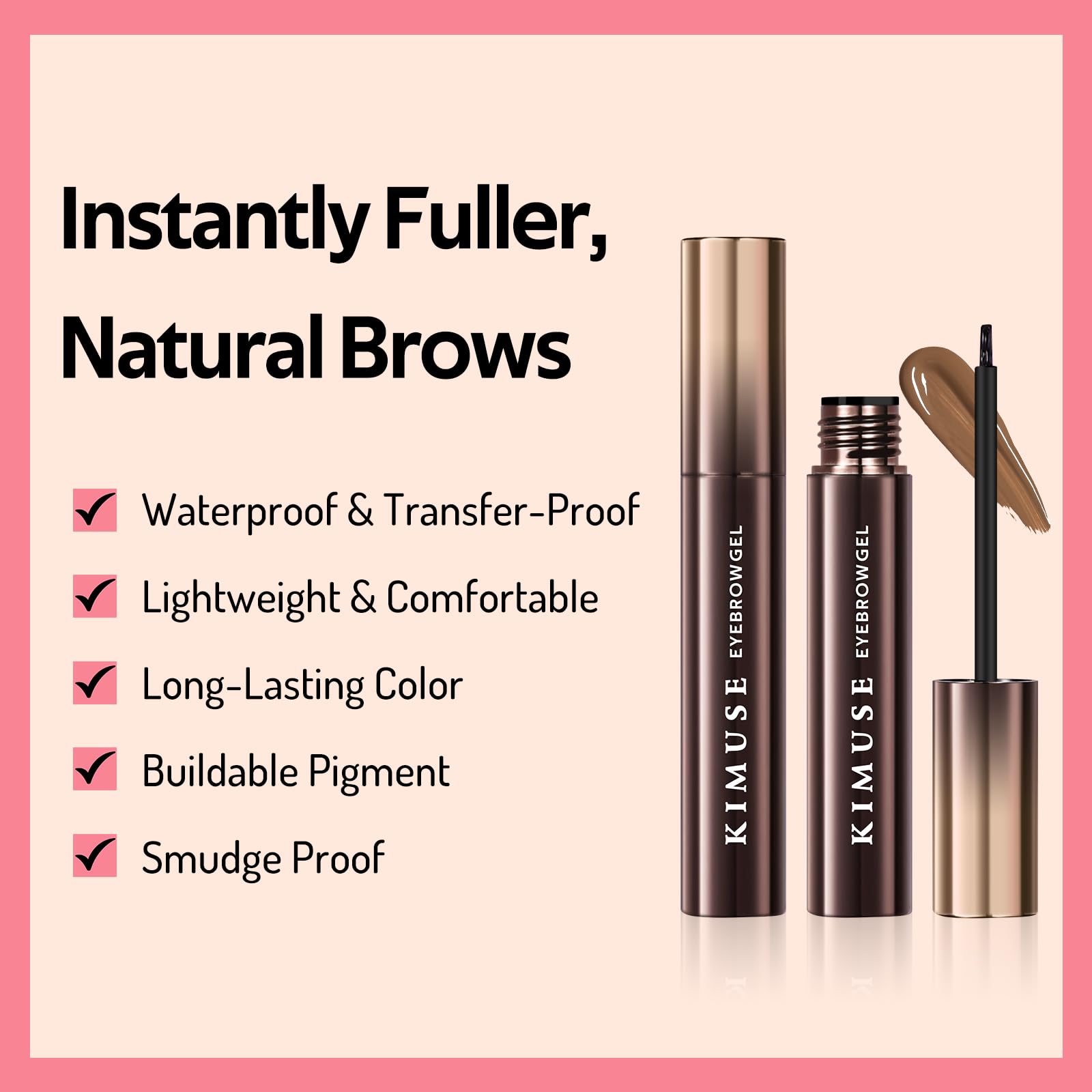 Applicateur angle KIMUSE facilite l’application précise sur les sourcils.