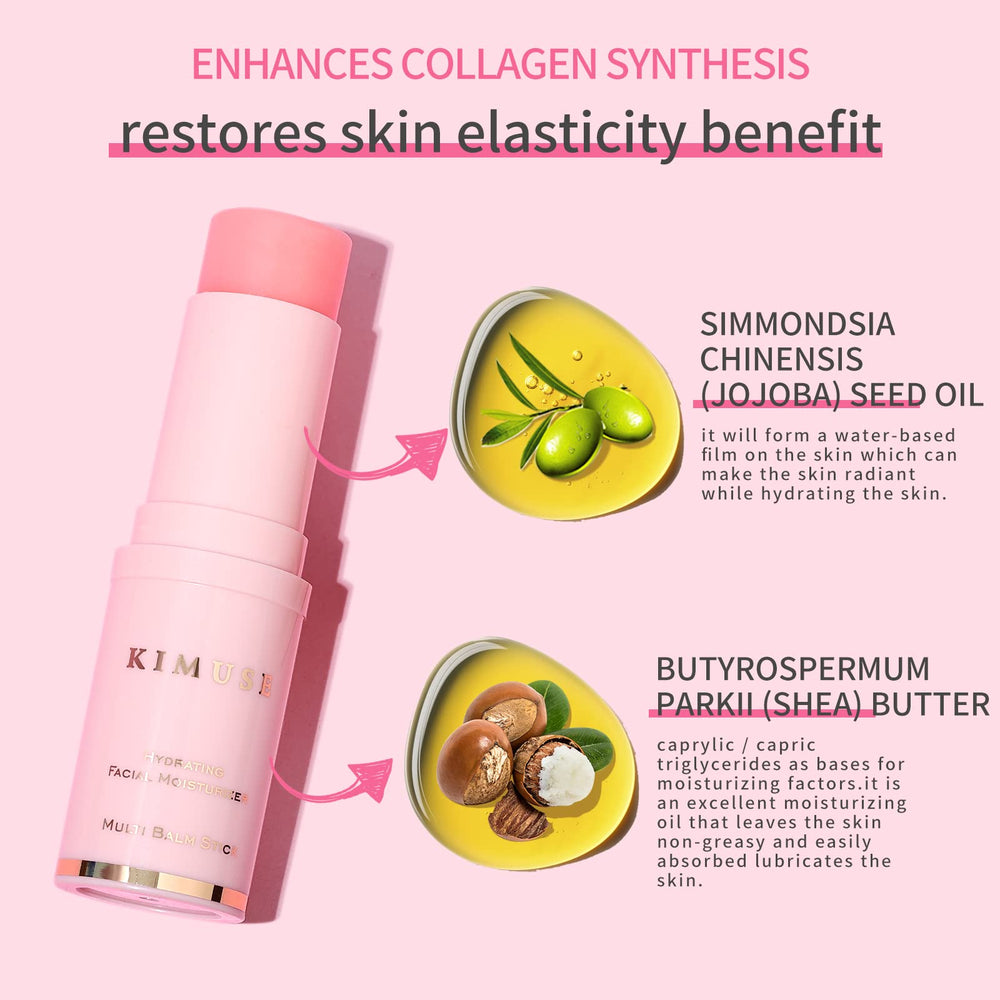 KIMUSE Hydratant Multi Balm Stick comme base maquillage, prolonge la tenue du maquillage.