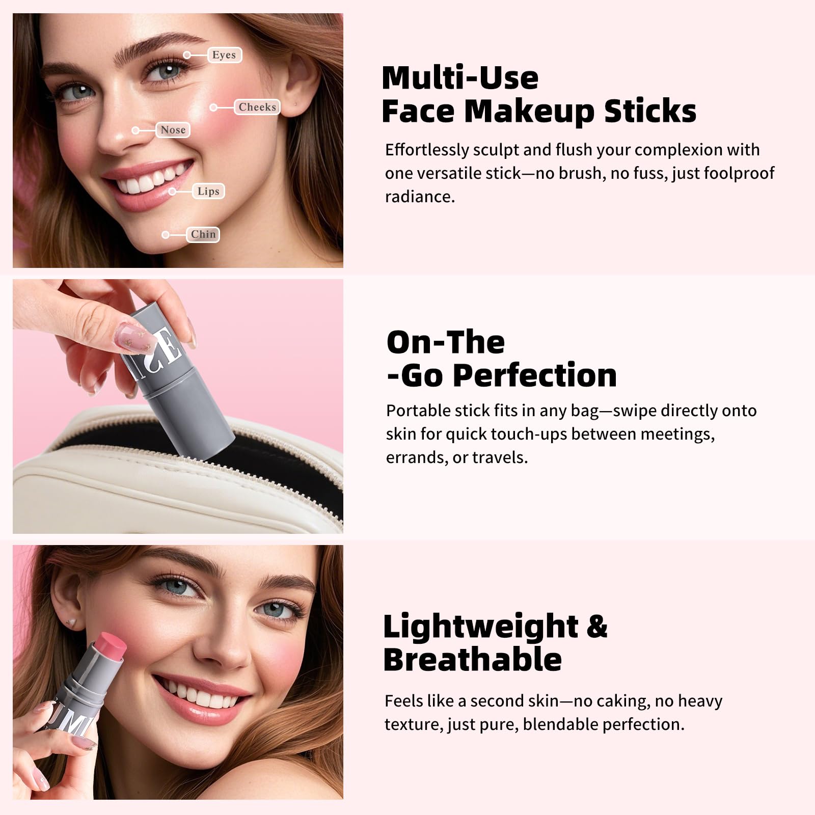 KIMUSE Bronzer Stick crème, effet sculptant et naturel.