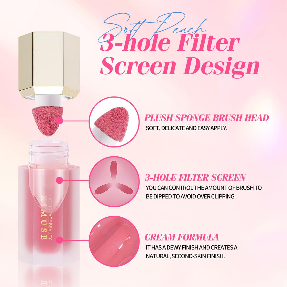 KIMUSE Creme-Blush longue tenue resiste a l eau sans retouches.