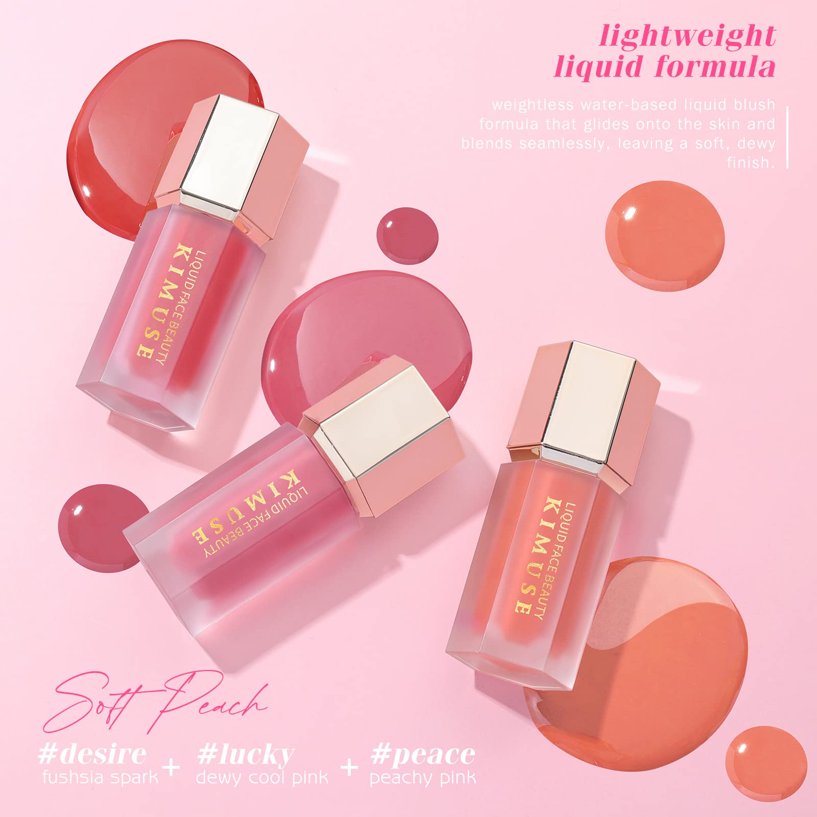 KIMUSE Creme-Blush teinte coucher de soleil pour un effet chaud.