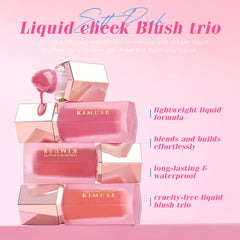 KIMUSE Creme-Blush texture soyeuse qui glisse sur la peau.