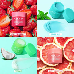 KIMUSE exfoliation douce pour lèvres, douceur révélée au réveil.